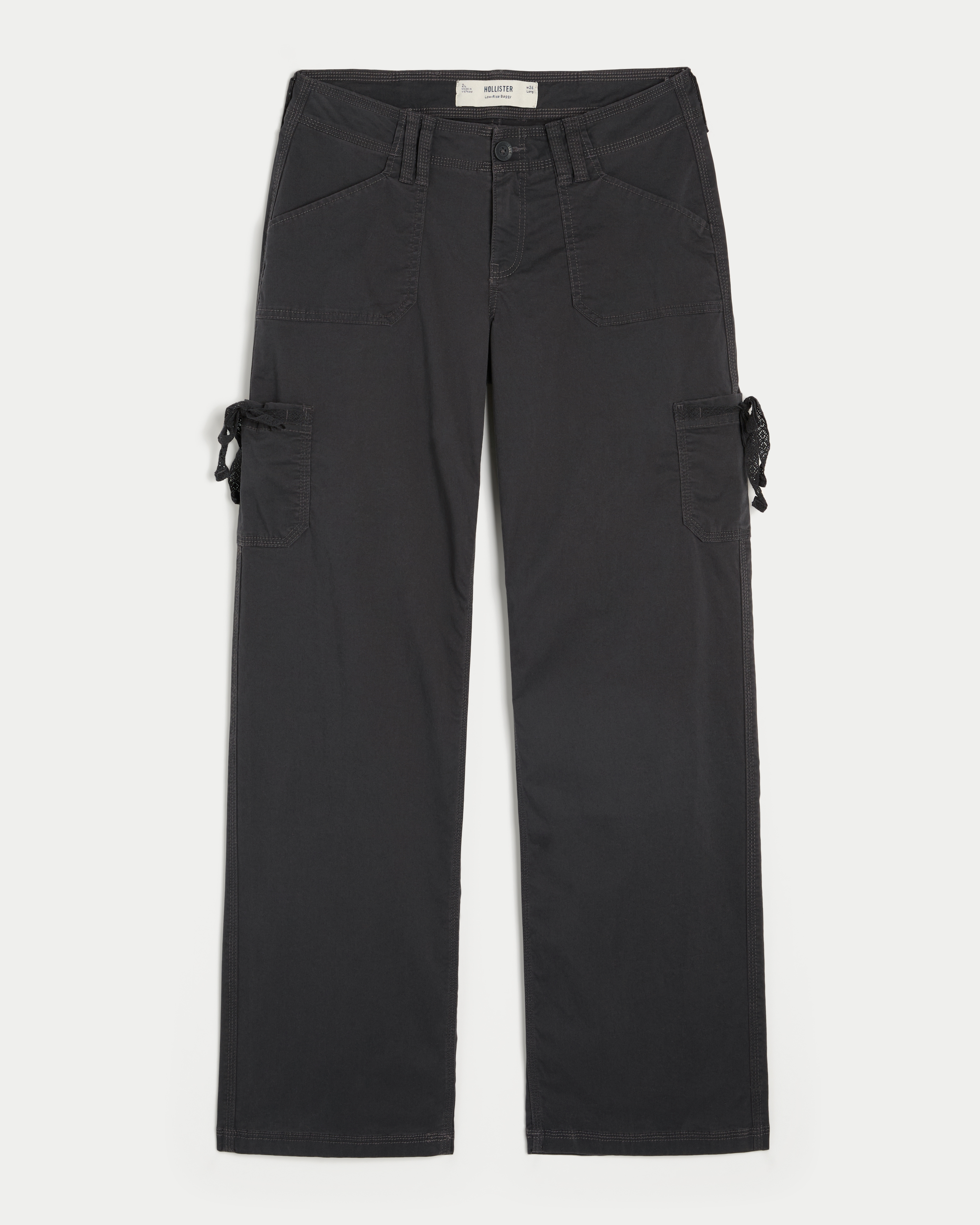 Женские брюки Hollister Low-Rise Lace Trim Baggy Pants
