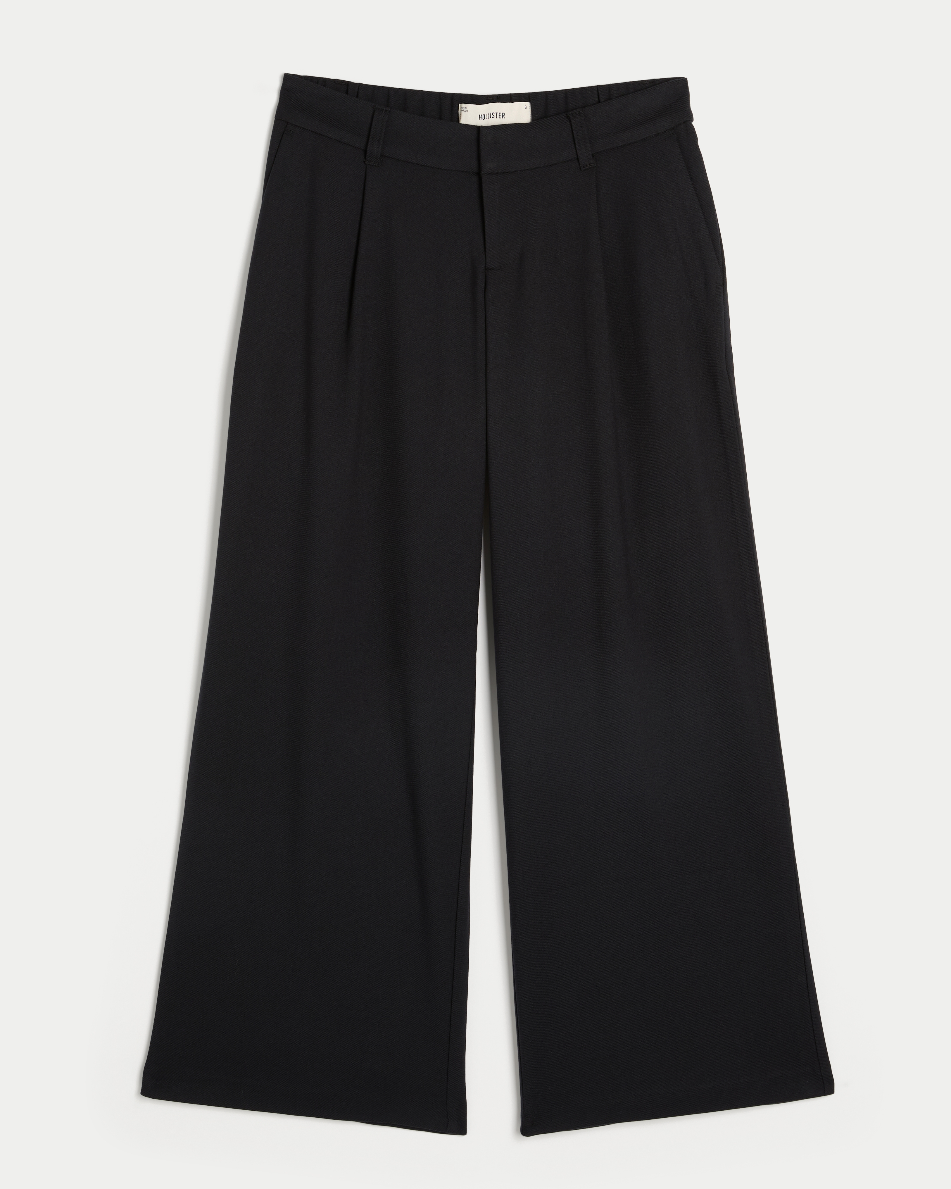 Женские брюки Hollister Livvy Ultra Low-Rise Super Baggy, цвет: Чёрный