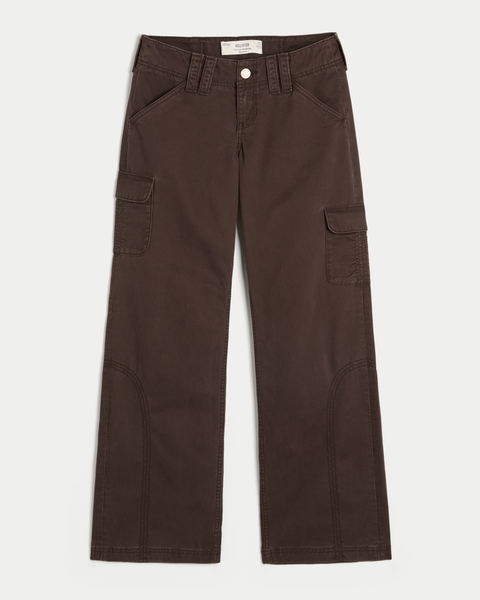 Женские брюки Hollister Andi Adjustable Waist Ultra Low-Rise Baggy Cargo Pants