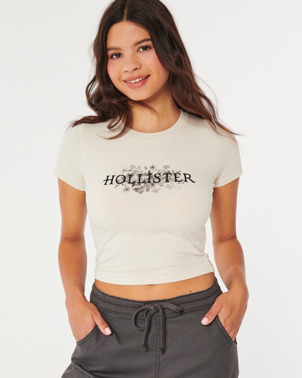 Hollister CA Women's Small S Classic Pink T-Shirt Short Sleeve