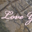 Off-the-Shoulder Camo Love You Graphic Tee