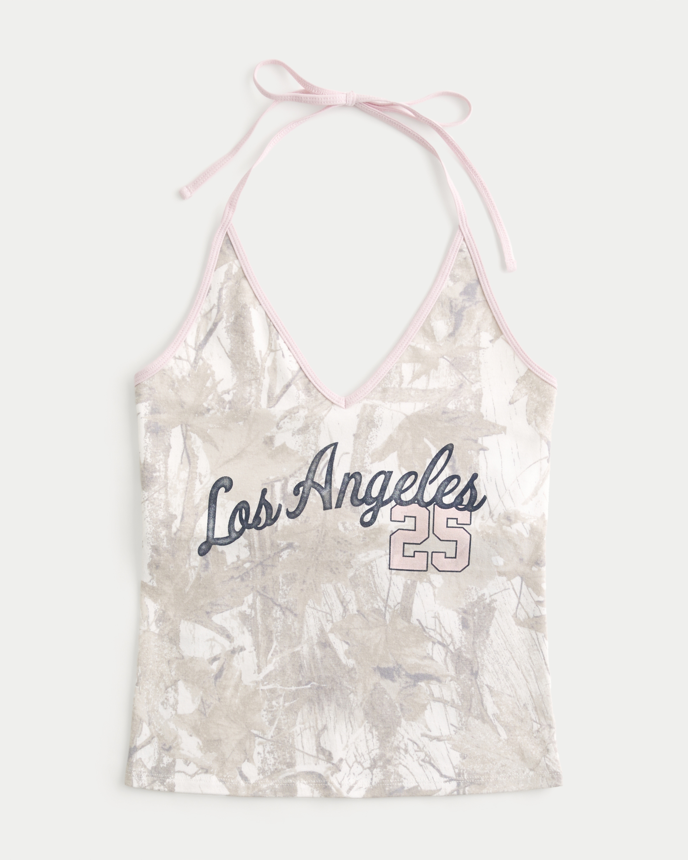 Женские топы Hollister Los Angeles Graphic Camo Halter Top