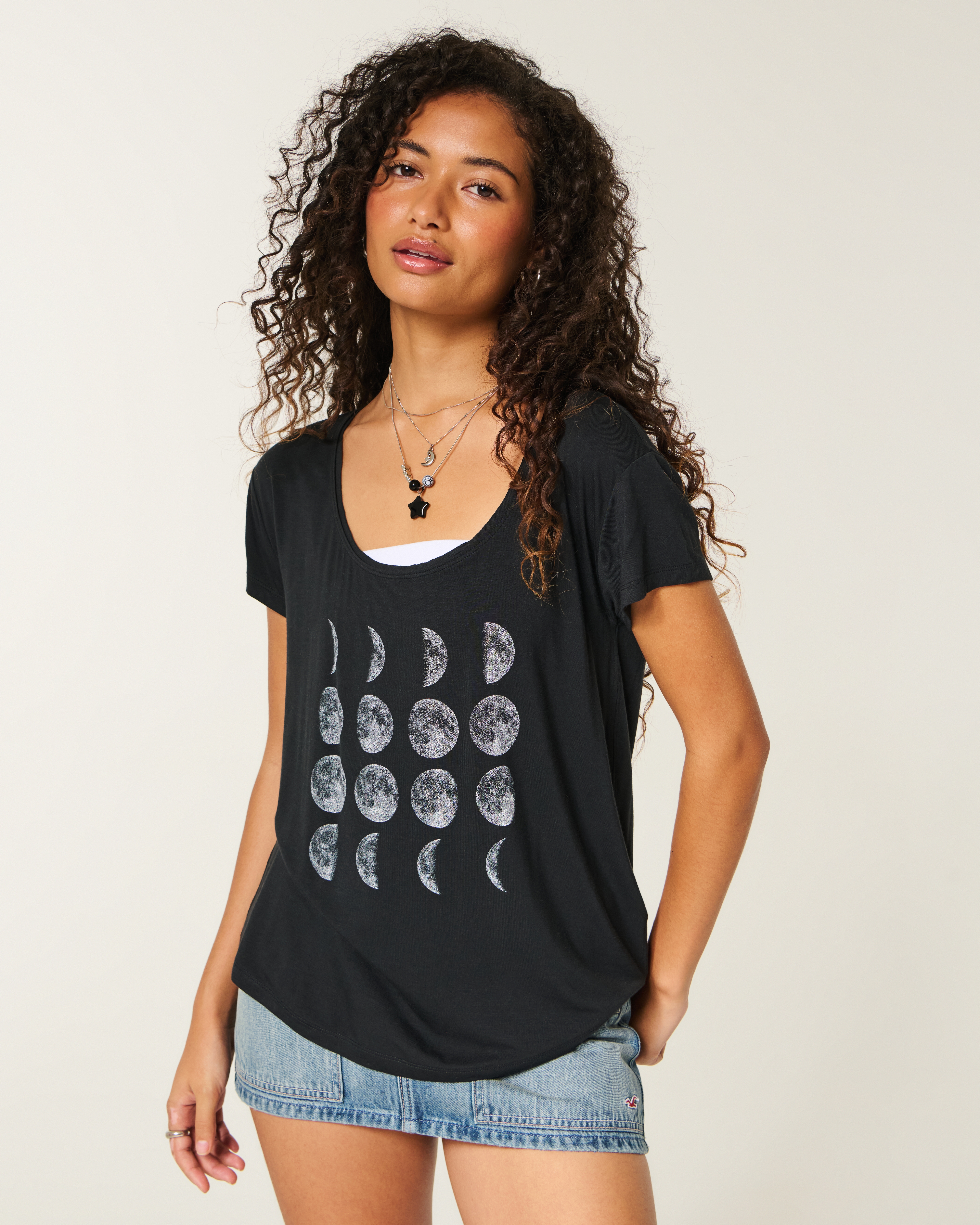 Женские футболки Hollister Easy Los Angeles Graphic Tee — фото 3