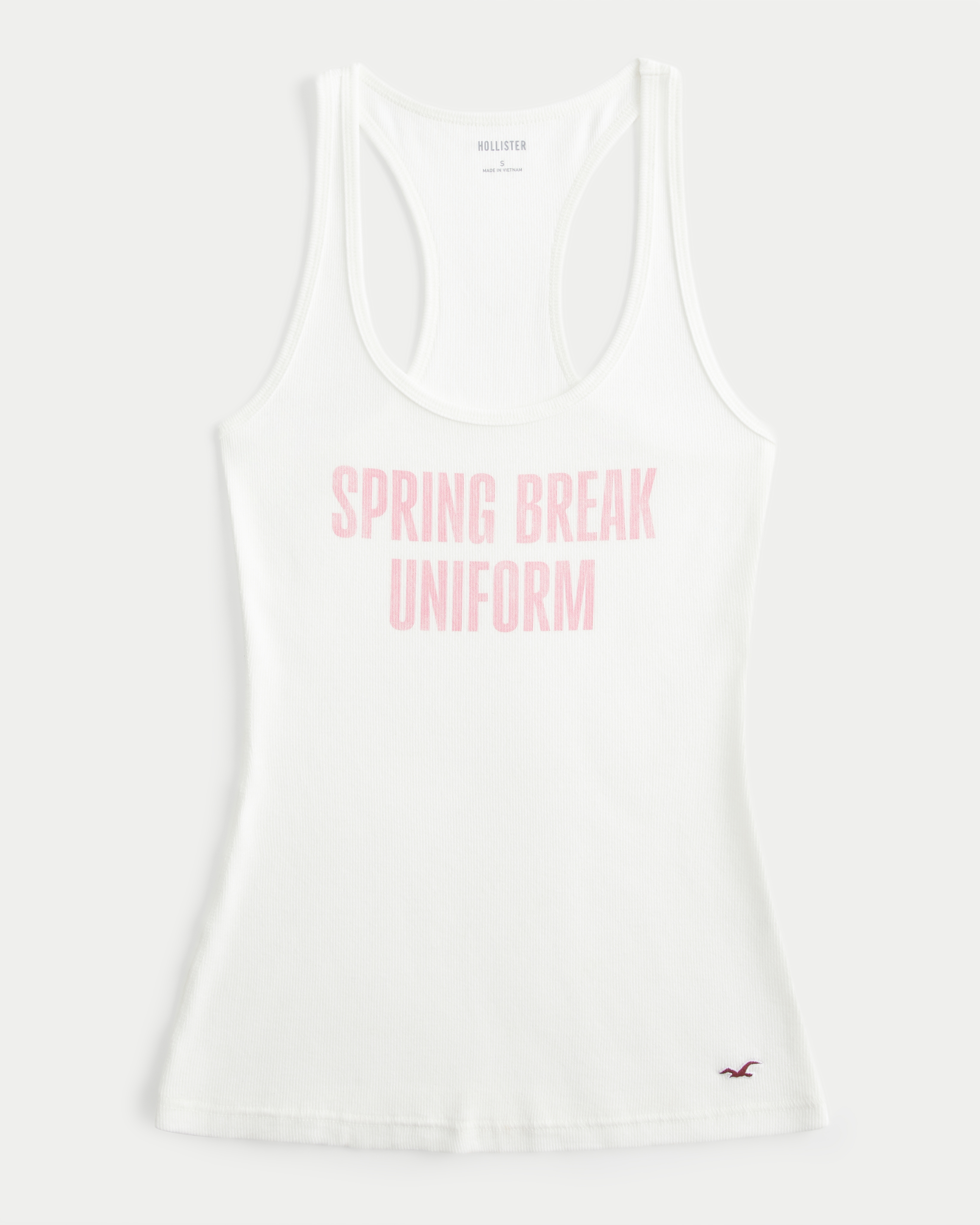 Женские топы Hollister California Logo Graphic Racerback Tank