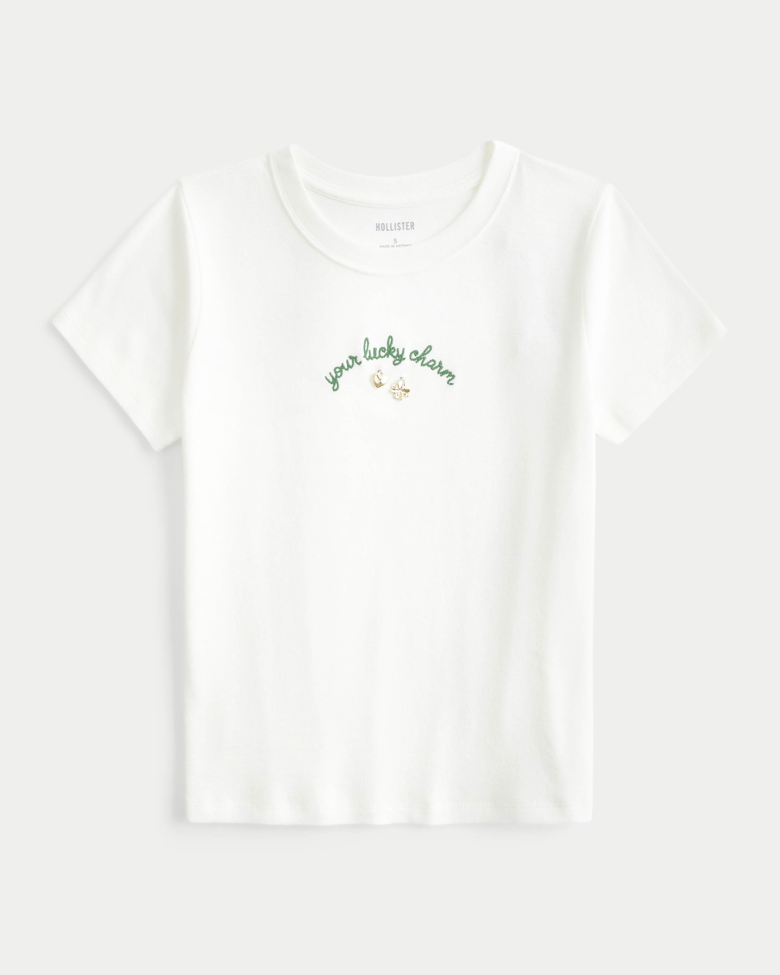 Женские футболки Hollister St. Patrick's Day Graphic Baby Tee