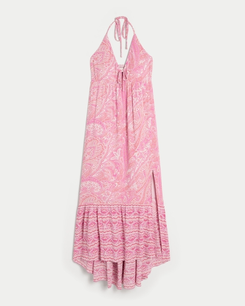 Женские платья Hollister Asymmetrical Hem Halter Maxi Dress
