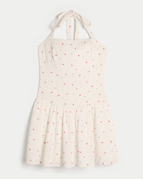 Женские платья Hollister Drop-Waist Halter Mini Dress