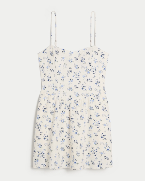 Женские платья Hollister Open-Back Linen-Blend Skort Dress
