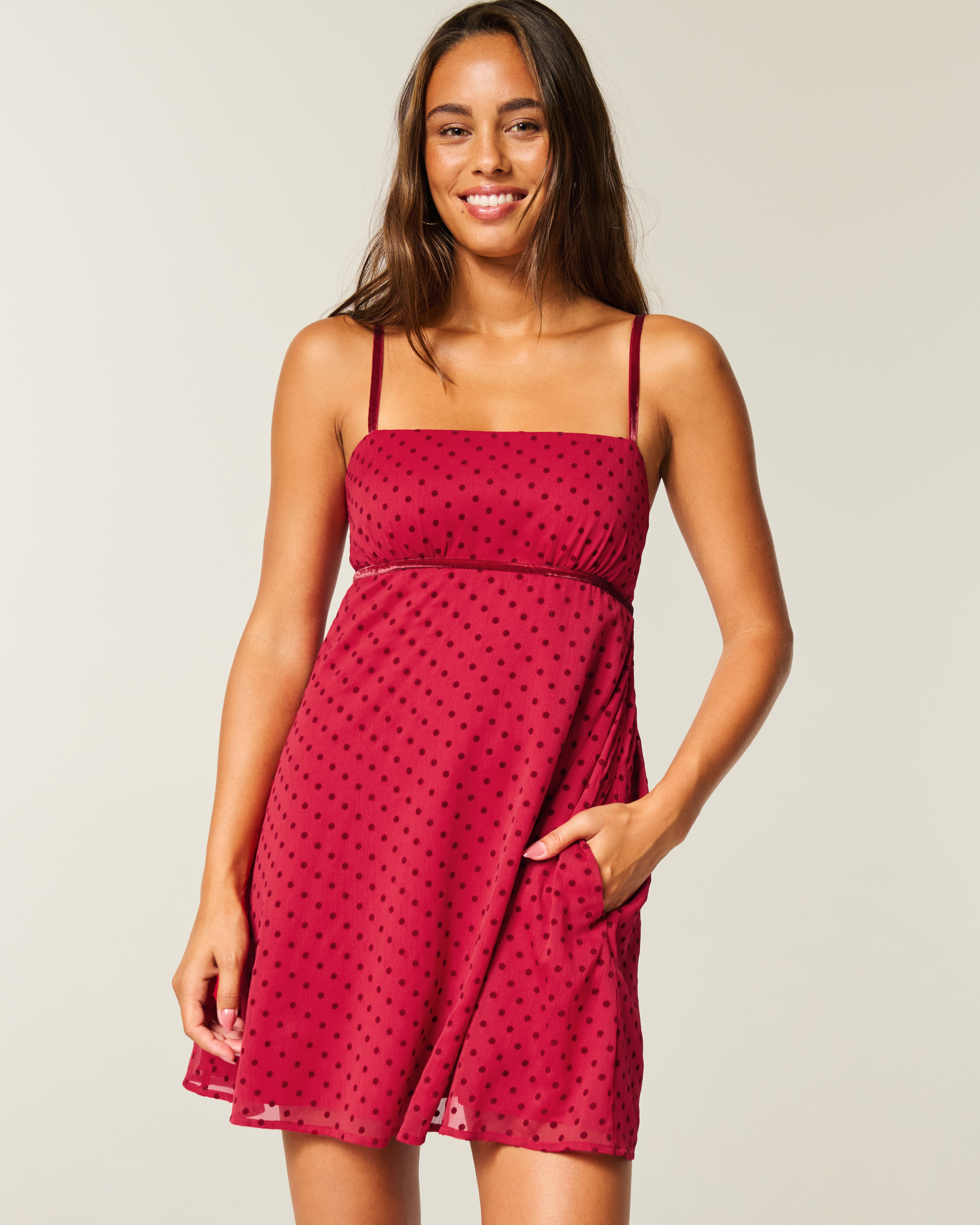 Женские платья Hollister Chiffon Babydoll Mini Dress — фото 2
