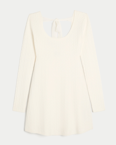 Женские платья Hollister Tie Back Babydoll Sweater Mini Dress