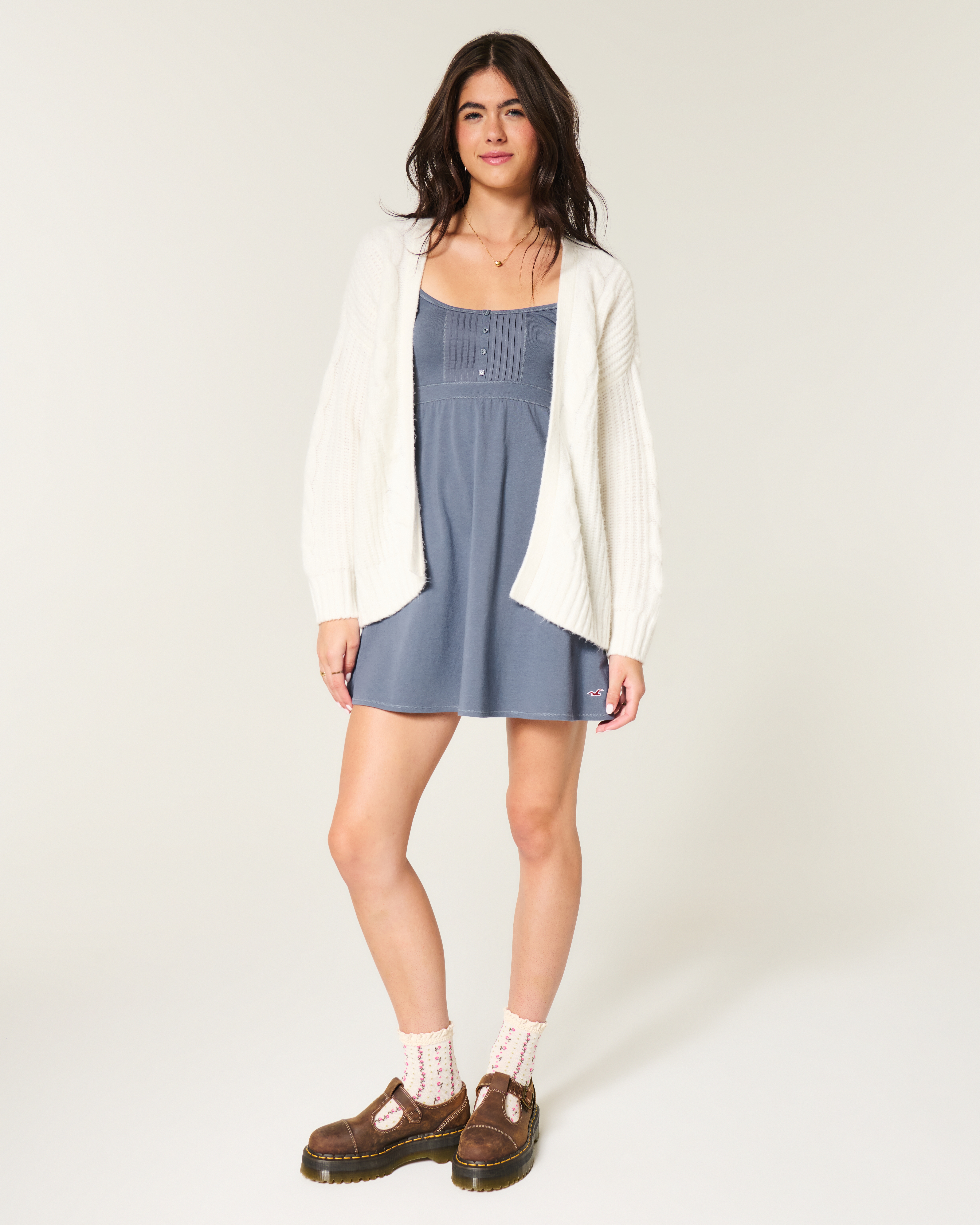 Женские платья Hollister Pintuck Knit Mini Dress — фото 3