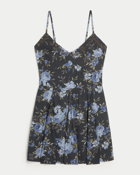 Женские платья Hollister Embroidered Mini Dress