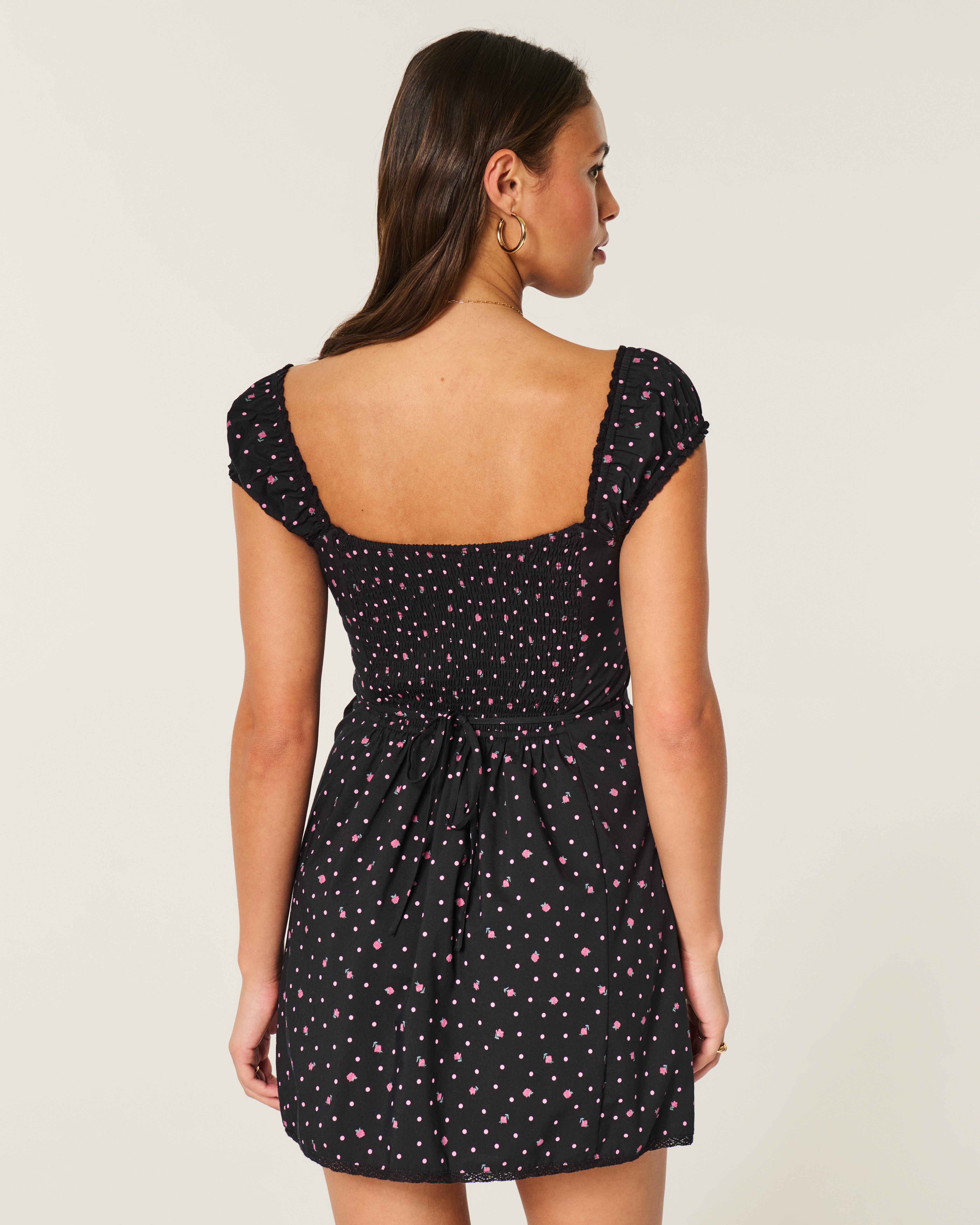 Женские платья Hollister Cap Sleeve Button Shirt Dress — фото 3