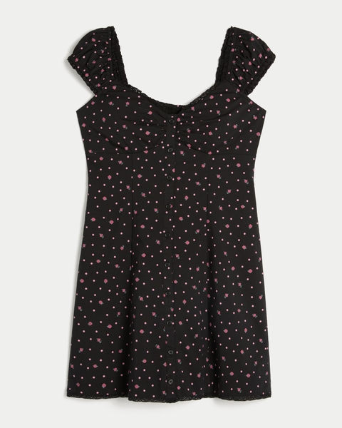 Женские платья Hollister Cap Sleeve Button Shirt Dress