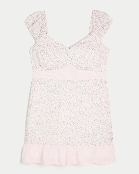 Женские платья Hollister Curvy Cap Sleeve Babydoll Mini Dress