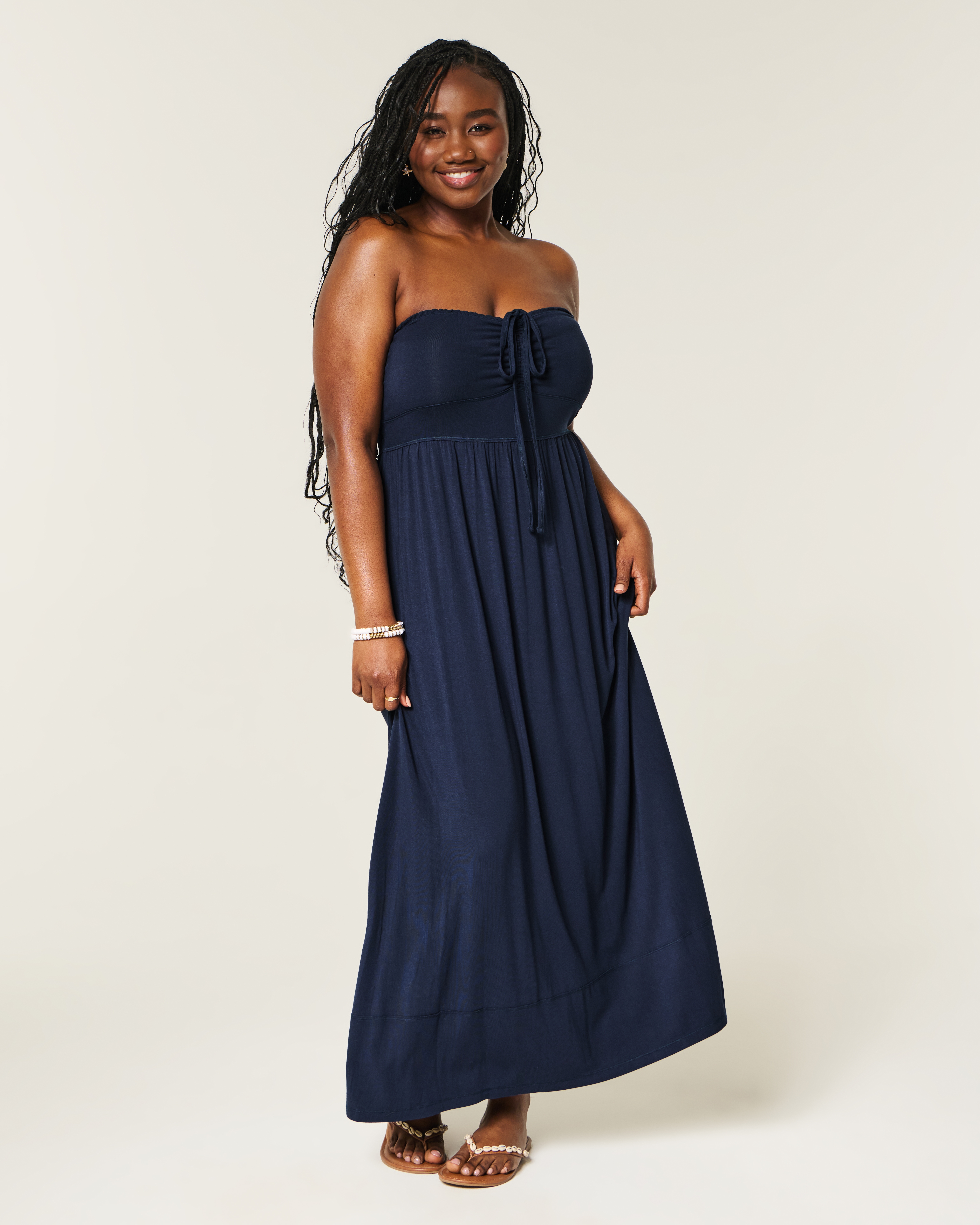 Женские платья Hollister Strapless Knit Maxi Dress — фото 2
