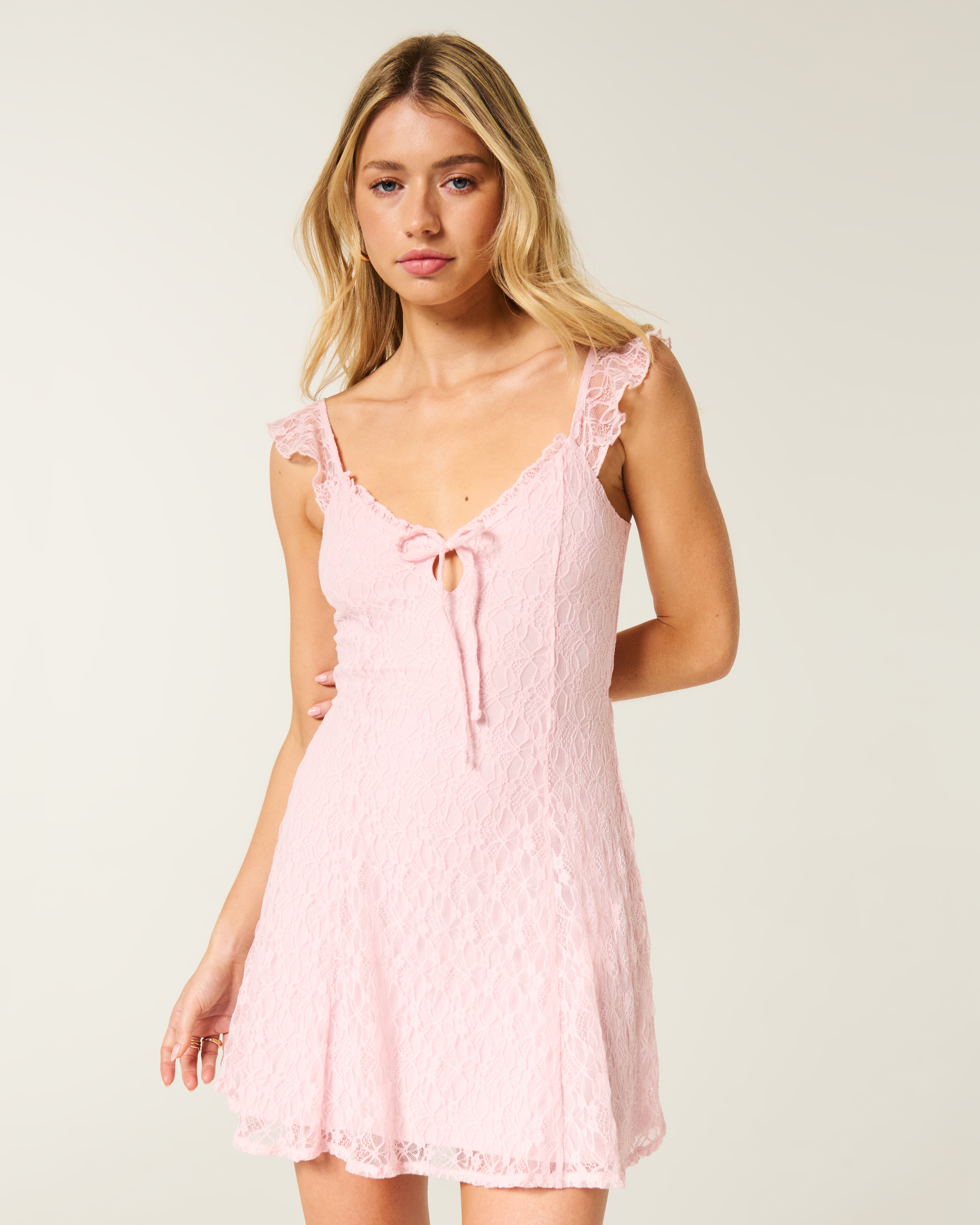 Женские платья Hollister All-Over Lace Mini Dress — фото 3