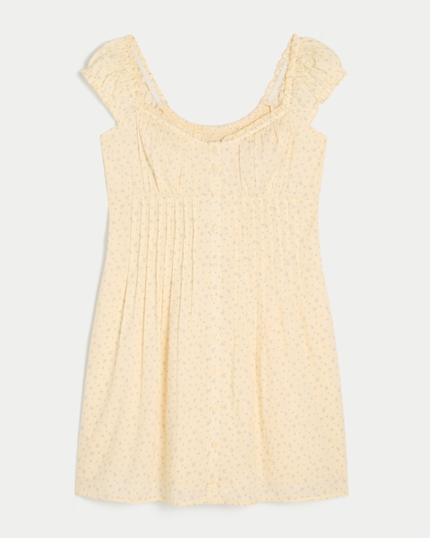 Женские платья Hollister Cap Sleeve Button Front Mini Dress