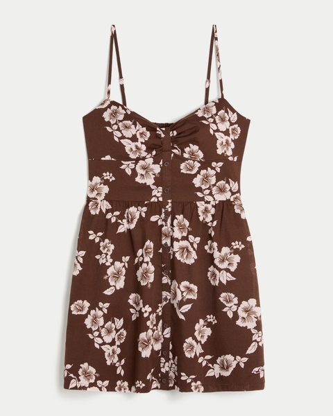 Женские платья Hollister Button Front Woven Mini Dress