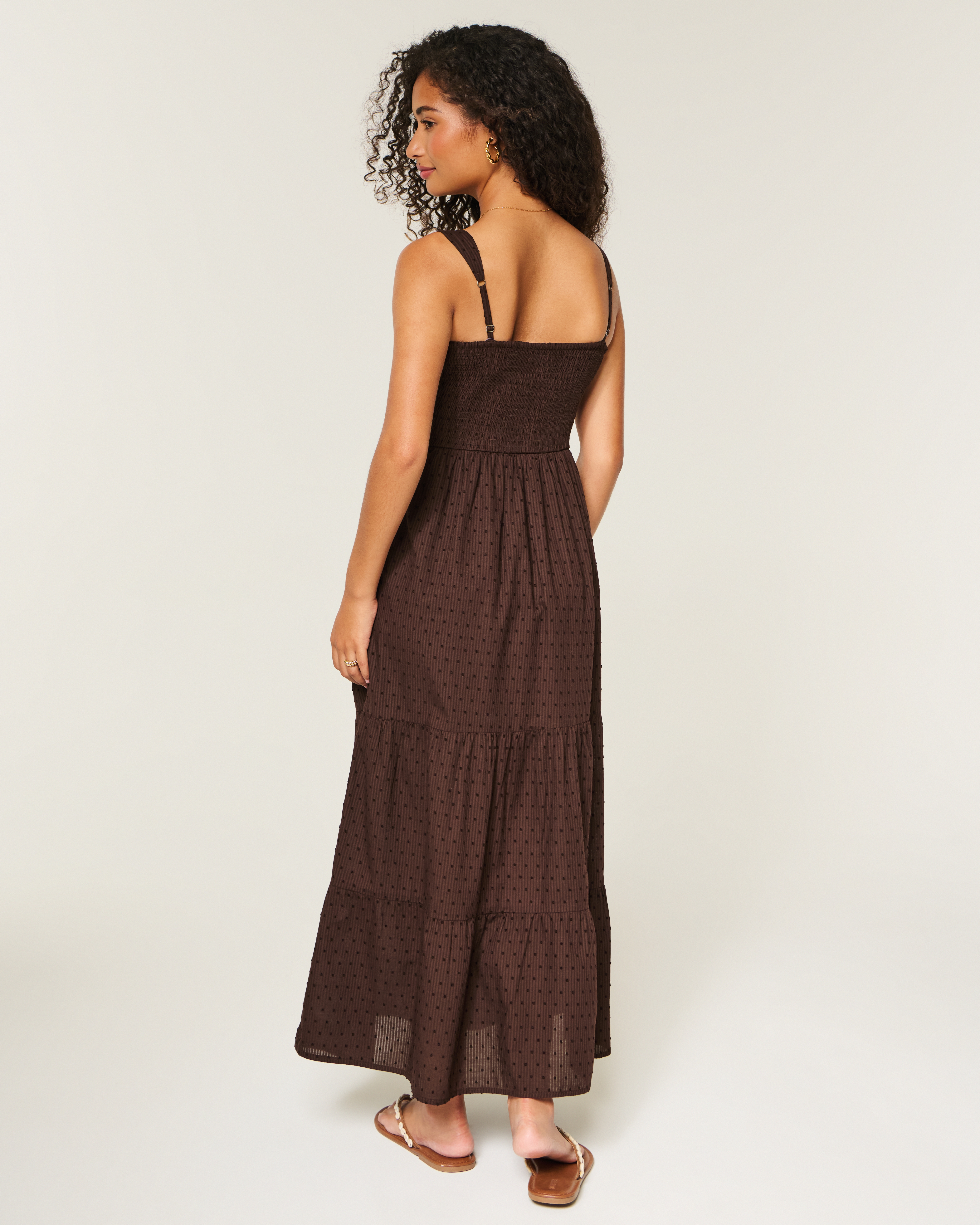 Женские платья Hollister Cinch Front Smocked Waist Maxi Dress — фото 3