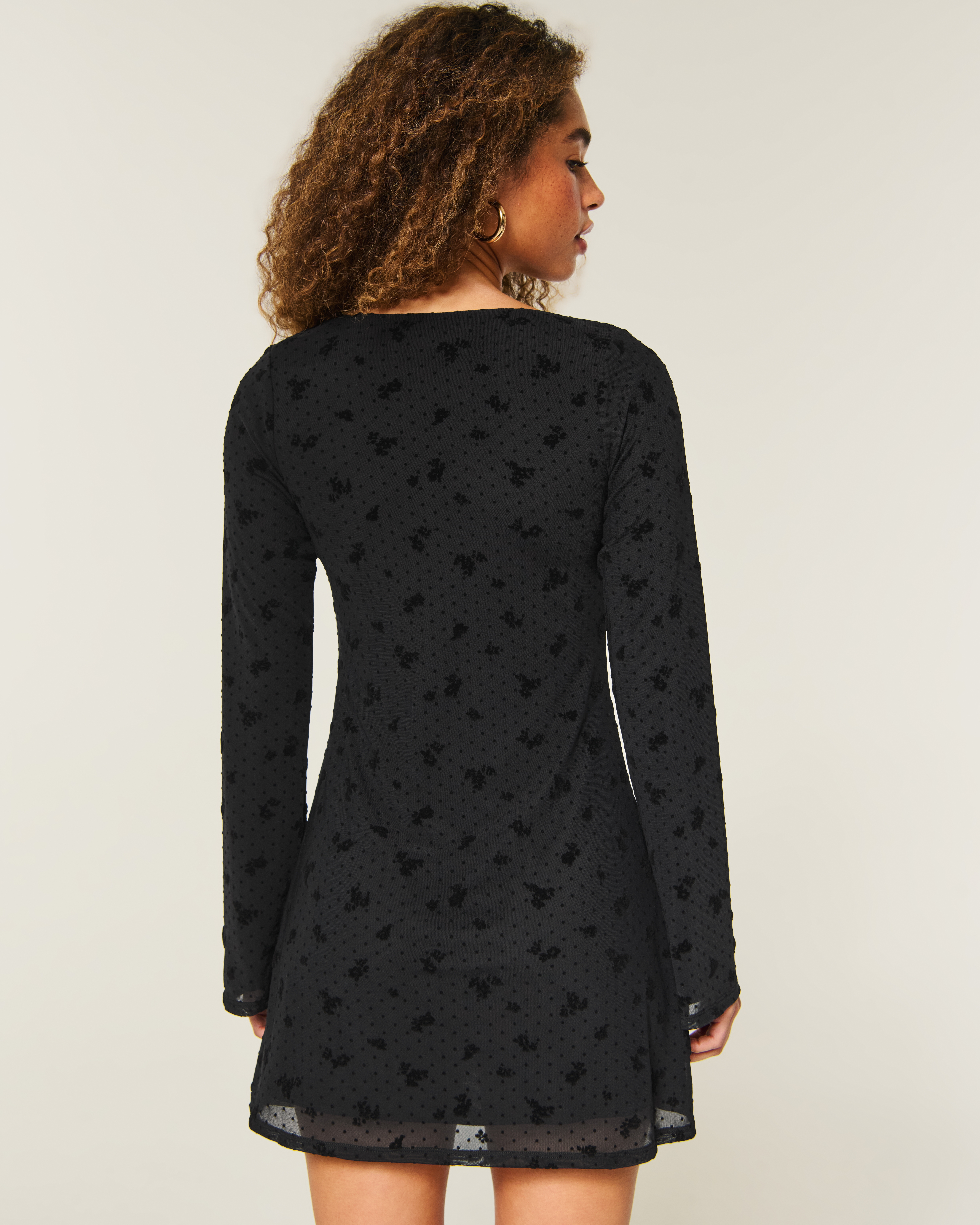 Женские платья Hollister Long-Sleeve Mesh Mini Dress — фото 3