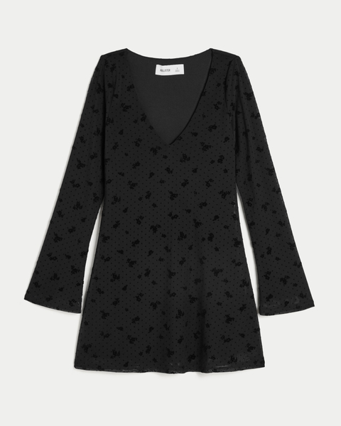 Женские платья Hollister Long-Sleeve Mesh Mini Dress