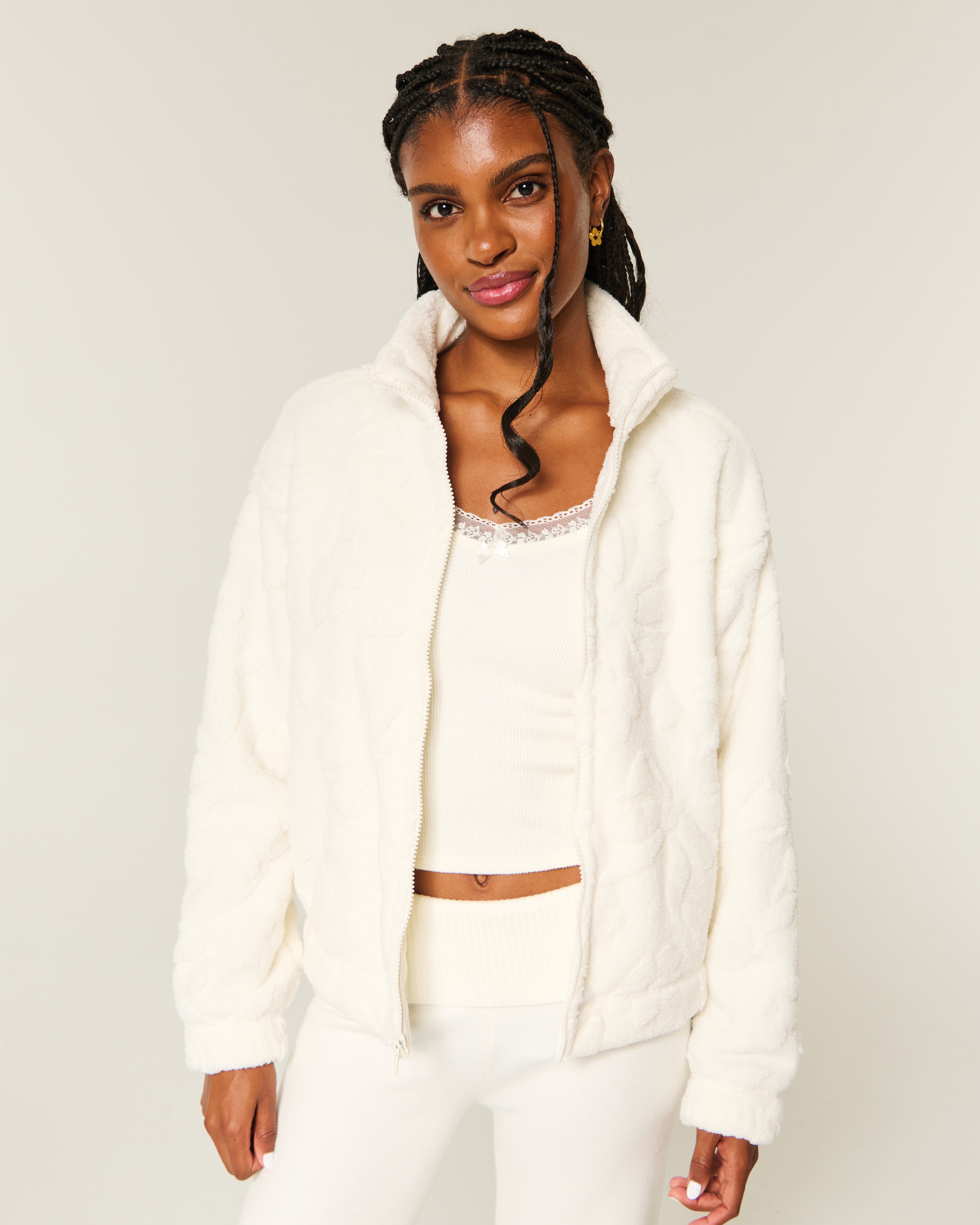 Женские худи Hollister Gilly Hicks Sherpa Zip-Up Sweatshirt — фото 2