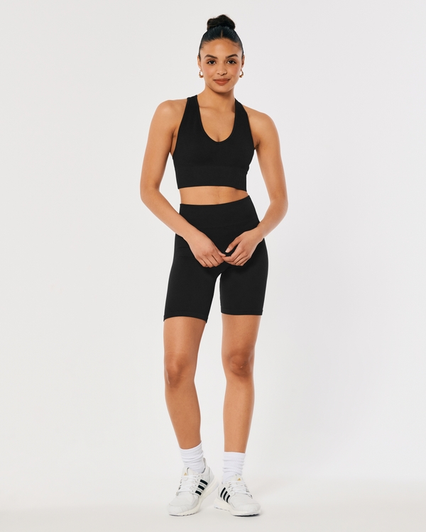 Hollister Gilly Hicks Active Seamless Ribbed Plunge Sports Bra