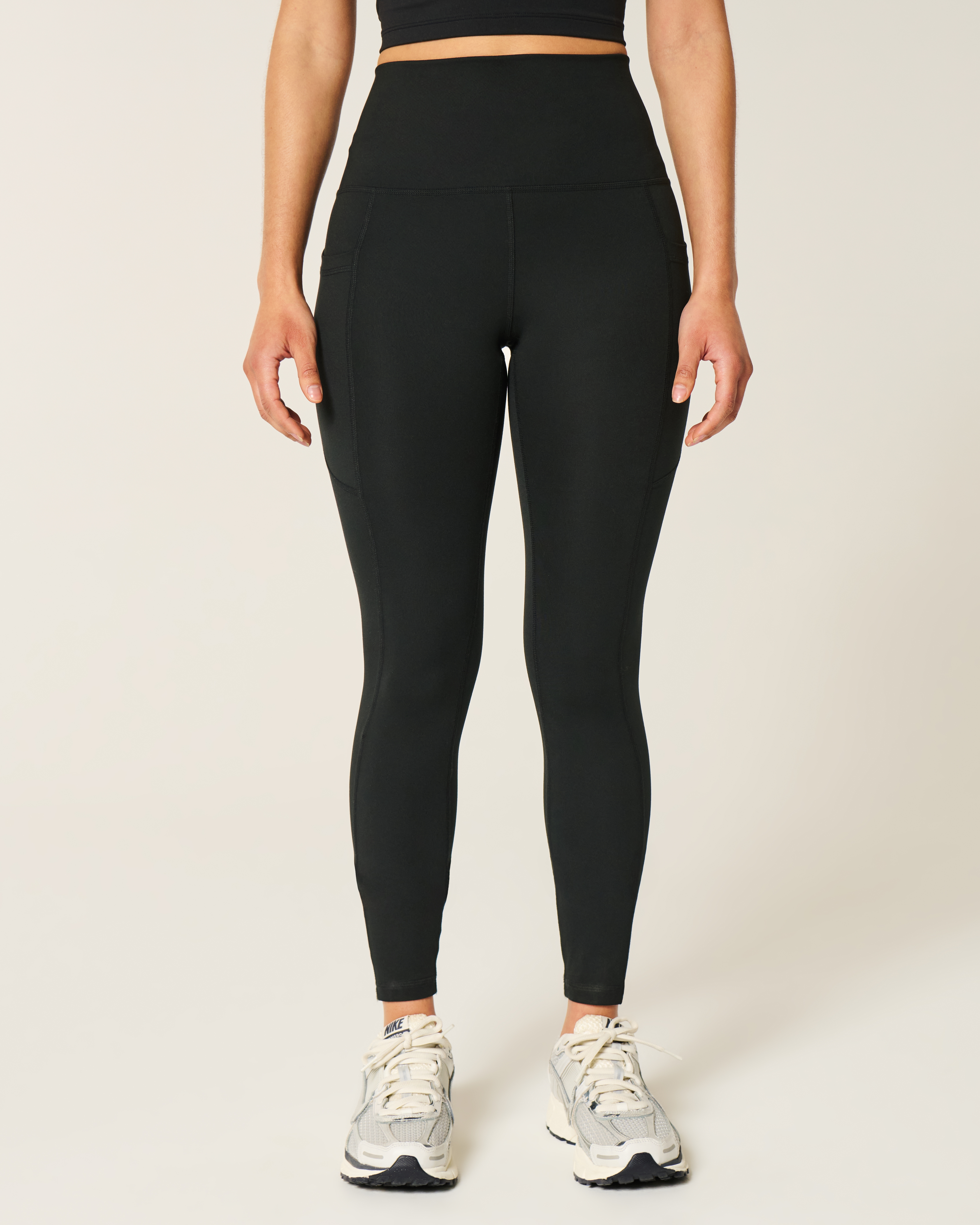 Женские леггинсы Hollister Gilly Hicks Active Recharge Pocket, цвет: Чёрный — фото 3