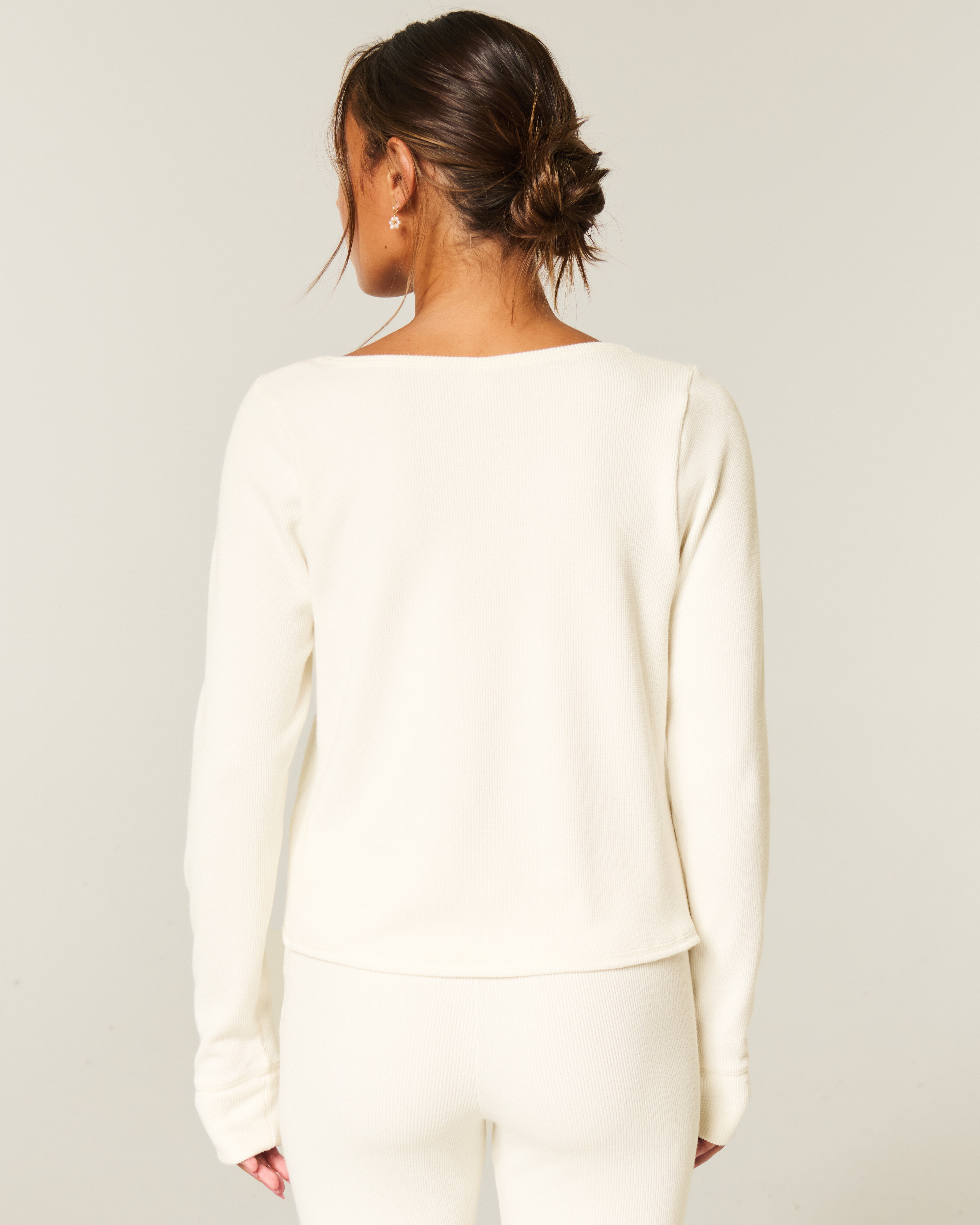 Женские топы Hollister Gilly Hicks Cozy Waffle Long Sleeve Scoop Top — фото 3