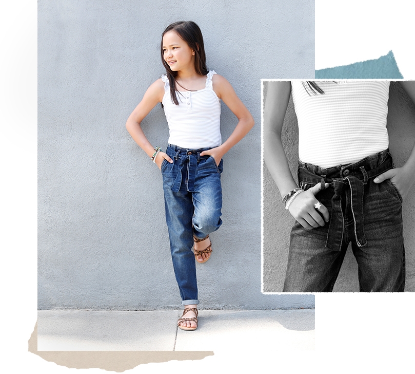 kids high waisted jeans